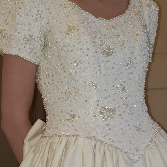 Vintage 90s Mori Lee Silk Wedding Dress - Picture 13 of 16